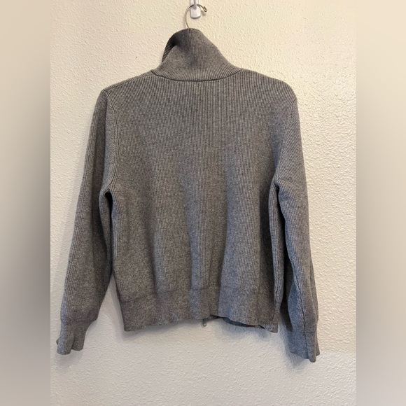 Dazy gray full zip cardigan ribbed large - Picture 2 of 4